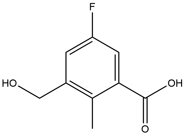 5-Fluoro-3-(hydroxymethyl)-2-methylbenzoic acid Structure