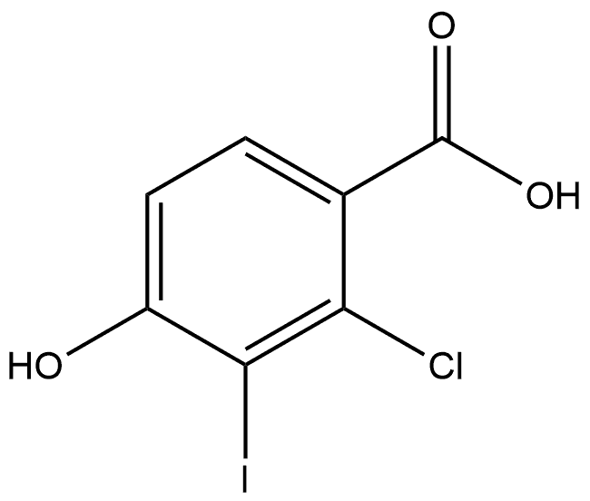 2-Chloro-4-hydroxy-3-iodobenzoic acid Structure