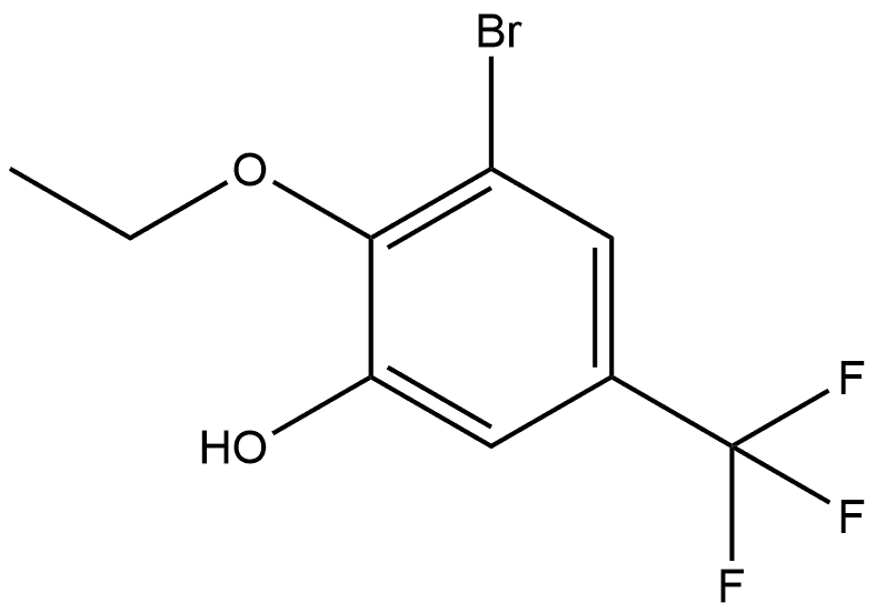 3-Bromo-2-ethoxy-5-(trifluoromethyl)phenol Structure