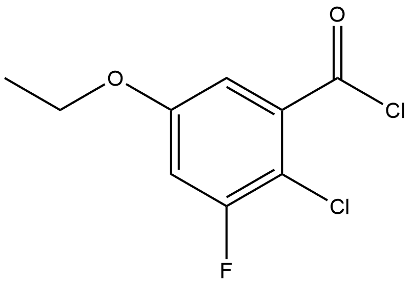 2-chloro-5-ethoxy-3-fluorobenzoyl chloride Structure