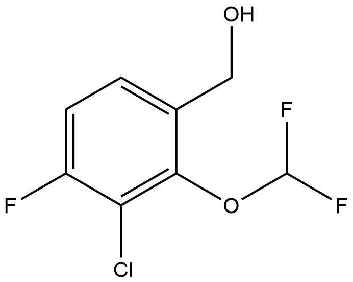 3-Chloro-2-(difluoromethoxy)-4-fluorobenzenemethanol Structure