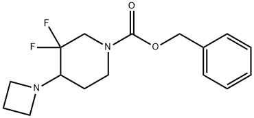 1-Piperidinecarboxylic acid, 4-(1-azetidinyl)-3,3-difluoro-, phenylmethyl ester 구조식 이미지