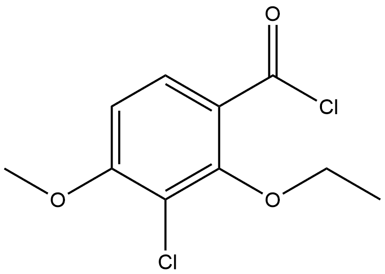 3-Chloro-2-ethoxy-4-methoxybenzoyl chloride Structure