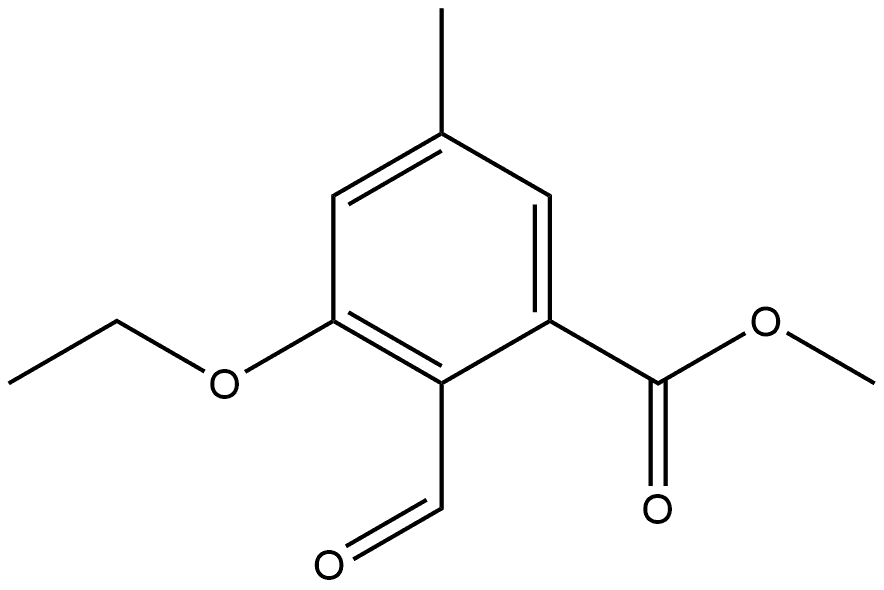 Methyl 3-ethoxy-2-formyl-5-methylbenzoate Structure