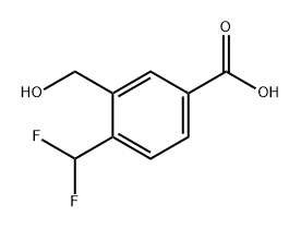 Benzoic acid, 4-(difluoromethyl)-3-(hydroxymethyl)- 구조식 이미지