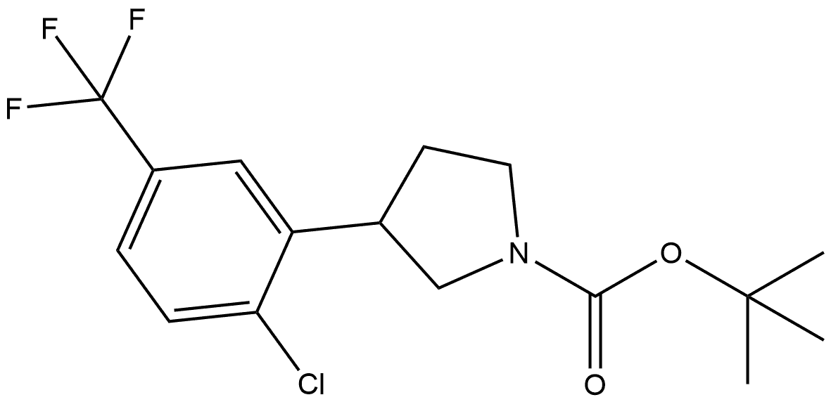 1-Boc-3-[2-chloro-5-(trifluoromethyl)phenyl]pyrrolidine Structure