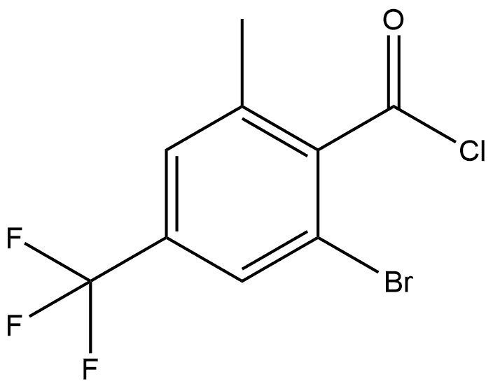 2-Bromo-6-methyl-4-(trifluoromethyl)benzoyl chloride Structure