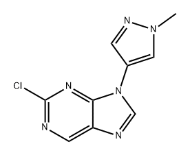 9H-Purine, 2-chloro-9-(1-methyl-1H-pyrazol-4-yl)- Structure