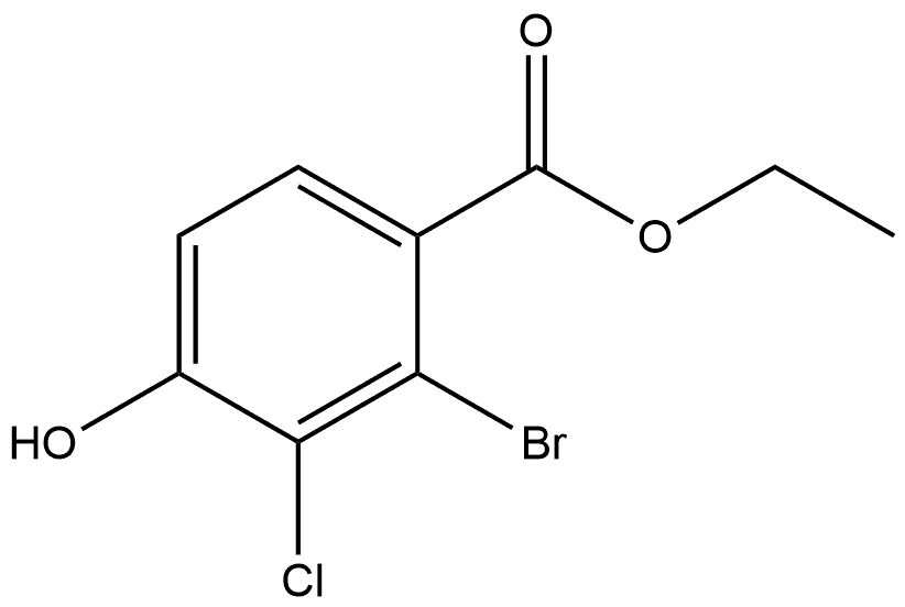 Ethyl 2-bromo-3-chloro-4-hydroxybenzoate Structure