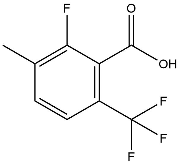 2-Fluoro-3-methyl-6-(trifluoromethyl)benzoic acid Structure