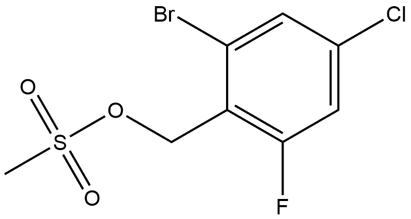 Benzenemethanol, 2-bromo-4-chloro-6-fluoro-, 1-methanesulfonate Structure