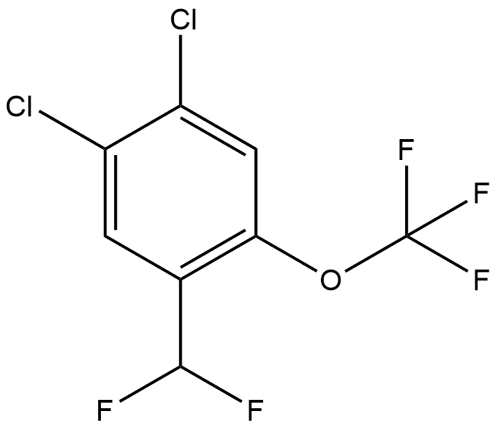 1,2-Dichloro-4-(difluoromethyl)-5-(trifluoromethoxy)benzene Structure