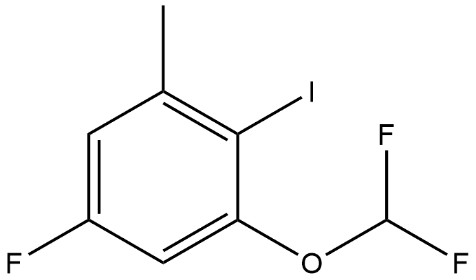 1-(Difluoromethoxy)-5-fluoro-2-iodo-3-methylbenzene Structure