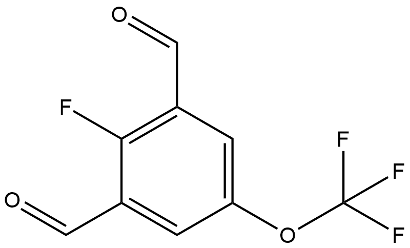 2-Fluoro-5-(trifluoromethoxy)-1,3-benzenedicarboxaldehyde Structure