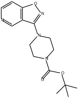 4-Isoxazolo[4,5-c]pyridin-3-yl-piperazine-1-carboxylic acid tert-butyl ester Structure