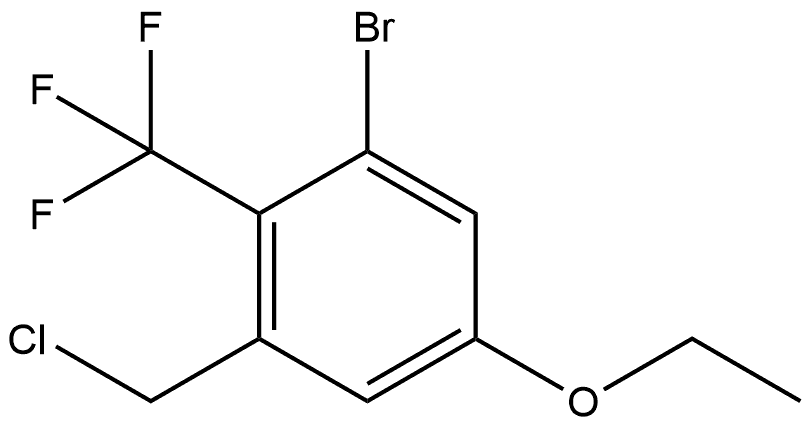 1-Bromo-3-(chloromethyl)-5-ethoxy-2-(trifluoromethyl)benzene Structure