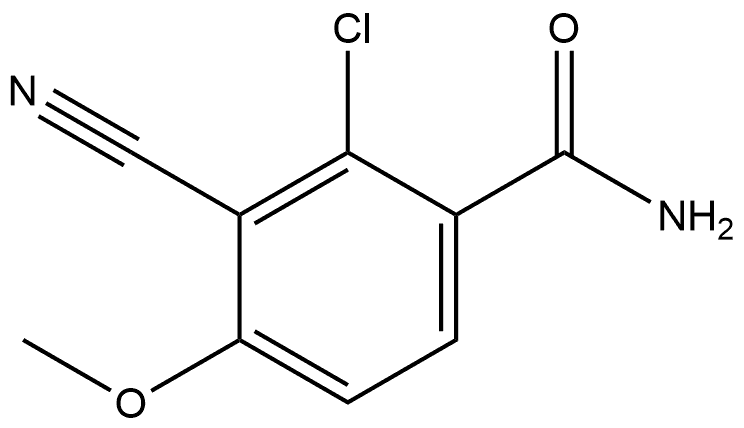 2-Chloro-3-cyano-4-methoxybenzamide Structure