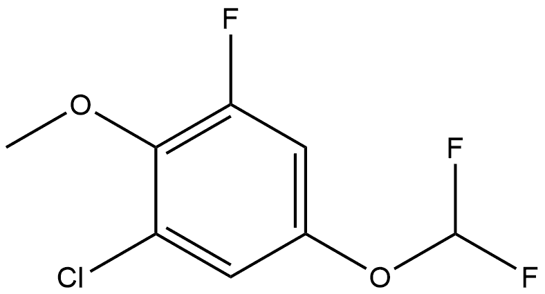 1-Chloro-5-(difluoromethoxy)-3-fluoro-2-methoxybenzene Structure