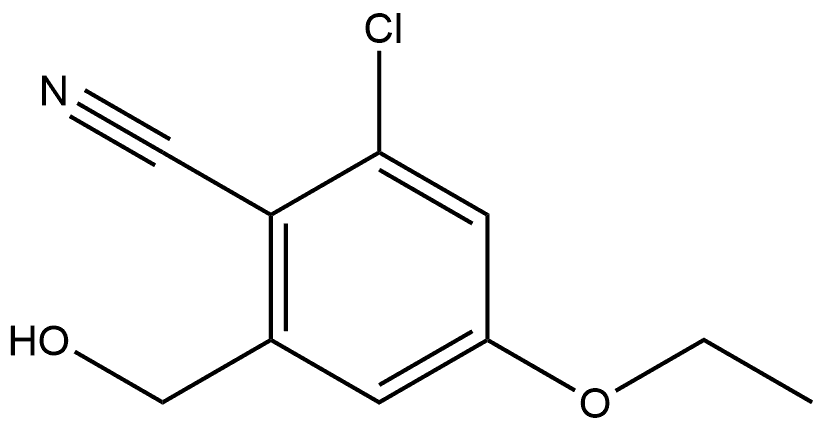 2-Chloro-4-ethoxy-6-(hydroxymethyl)benzonitrile Structure