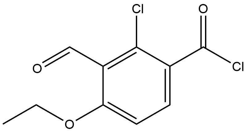 2-Chloro-4-ethoxy-3-formylbenzoyl chloride Structure