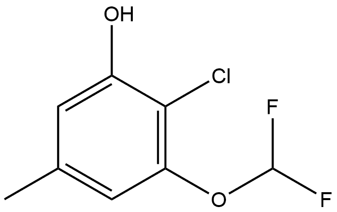 2-chloro-3-(difluoromethoxy)-5-methylphenol Structure