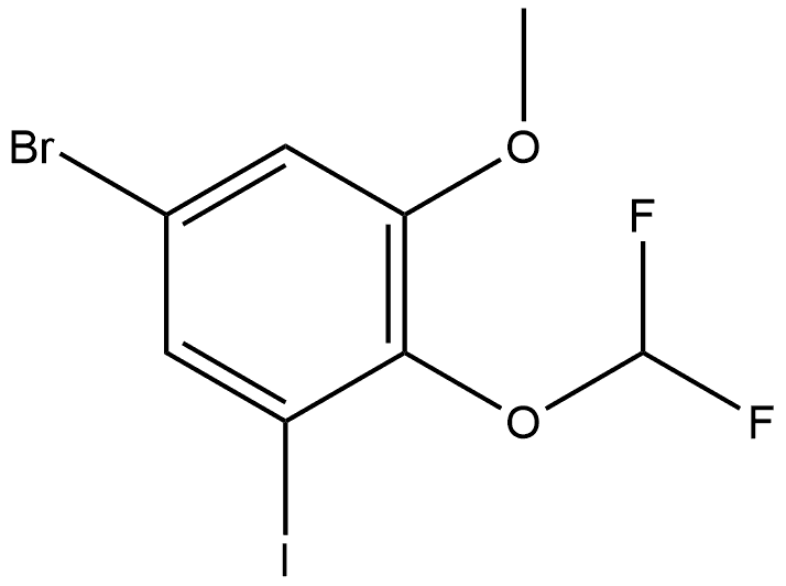 5-Bromo-2-(difluoromethoxy)-1-iodo-3-methoxybenzene Structure