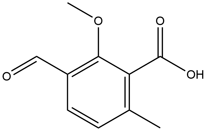 3-Formyl-2-methoxy-6-methylbenzoic acid Structure