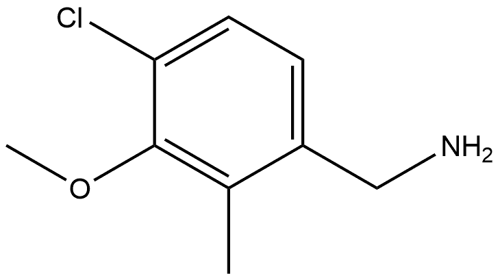 4-Chloro-3-methoxy-2-methylbenzenemethanamine Structure