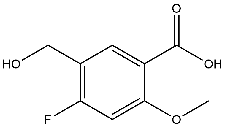 4-Fluoro-5-(hydroxymethyl)-2-methoxybenzoic acid Structure