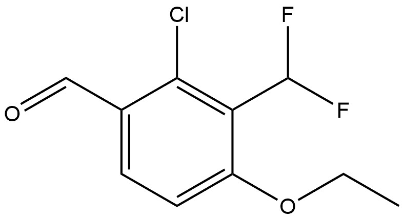 2-Chloro-3-(difluoromethyl)-4-ethoxybenzaldehyde Structure