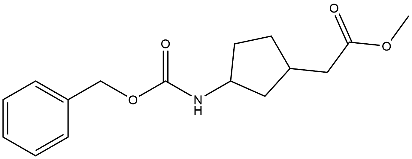 Methyl 3-[[(phenylmethoxy)carbonyl]amino]cyclopentaneacetate 구조식 이미지