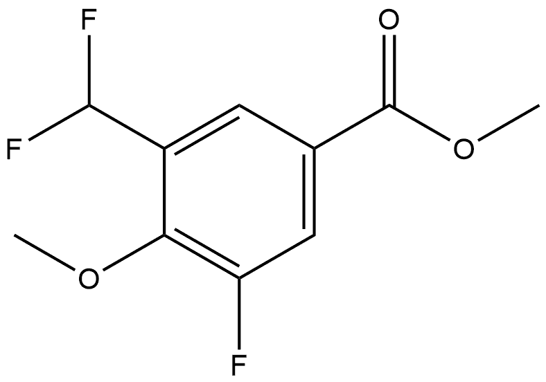 Methyl 3-(difluoromethyl)-5-fluoro-4-methoxybenzoate Structure