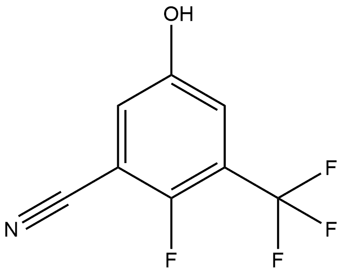 2-fluoro-5-hydroxy-3-(trifluoromethyl)benzonitrile Structure