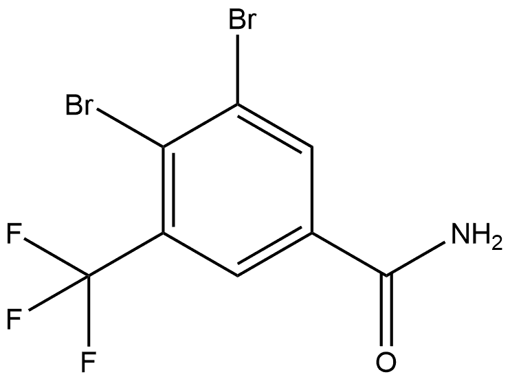 3,4-Dibromo-5-(trifluoromethyl)benzamide Structure