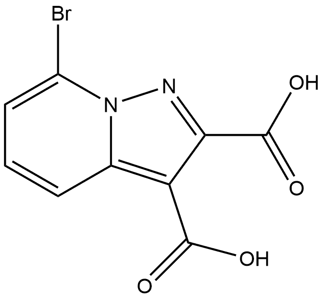 7-Bromopyrazolo[1,5-a]pyridine-2,3-dicarboxylic acid Structure