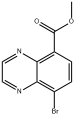 Methyl 8-bromo-5-quinoxalinecarboxylate 구조식 이미지