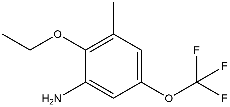 2-Ethoxy-3-methyl-5-(trifluoromethoxy)benzenamine Structure