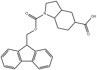 1-{[(9H-fluoren-9-yl)methoxy]carbonyl}-octahydro-1H-indole-5-carboxylic acid 구조식 이미지