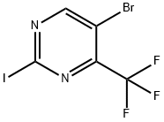 Pyrimidine, 5-bromo-2-iodo-4-(trifluoromethyl)- Structure