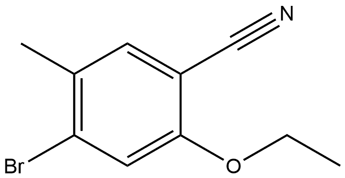 4-Bromo-2-ethoxy-5-methylbenzonitrile Structure