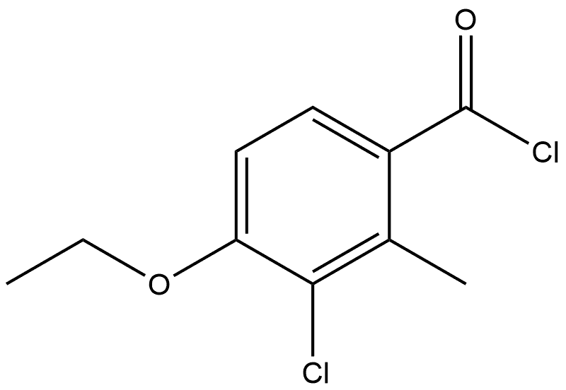 3-Chloro-4-ethoxy-2-methylbenzoyl chloride Structure