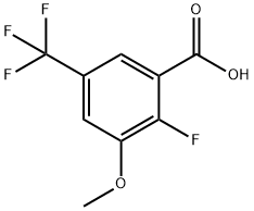 Benzoic acid, 2-fluoro-3-methoxy-5-(trifluoromethyl)- Structure