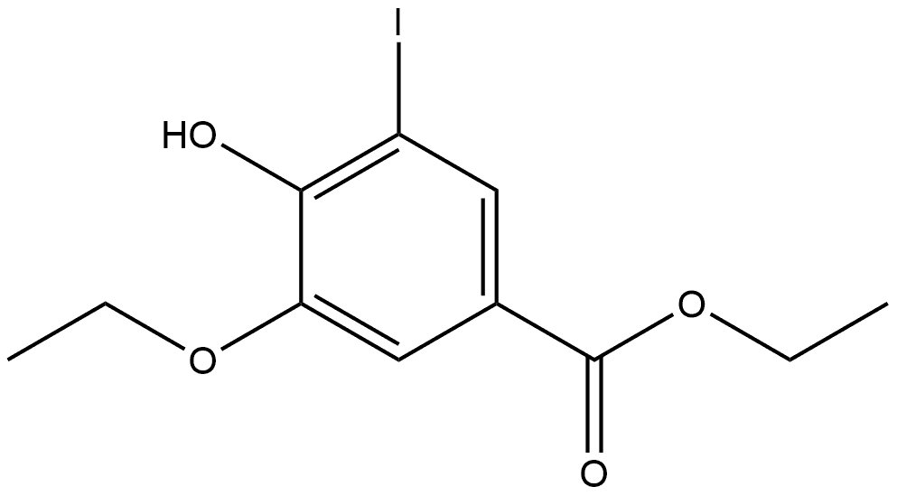 Ethyl 3-ethoxy-4-hydroxy-5-iodobenzoate Structure