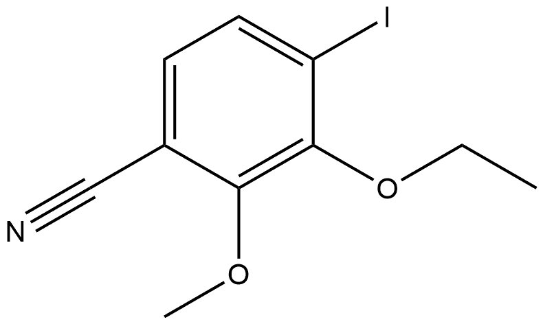 3-Ethoxy-4-iodo-2-methoxybenzonitrile Structure