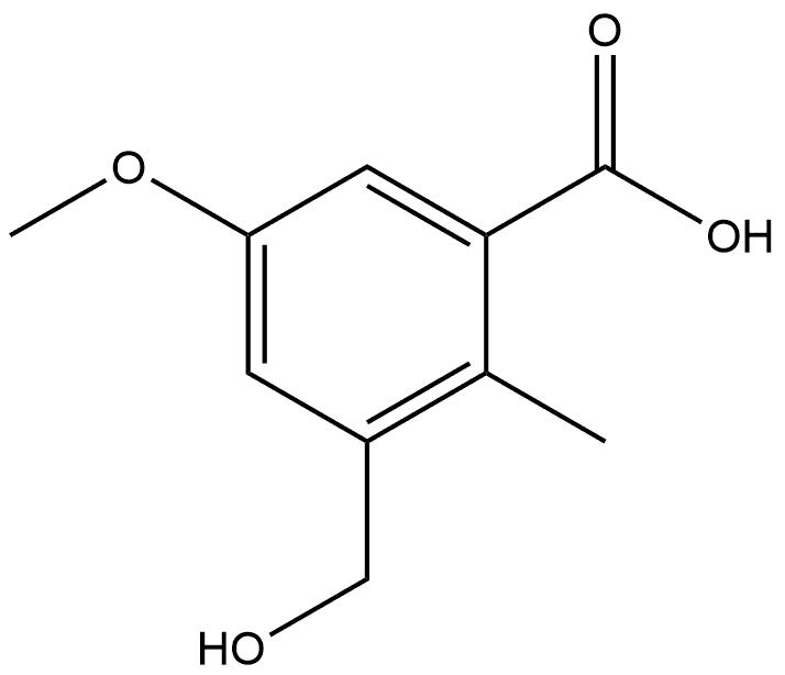 3-(Hydroxymethyl)-5-methoxy-2-methylbenzoic acid Structure