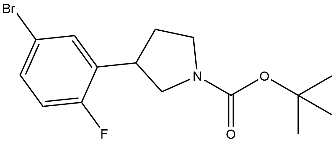 1-Boc-3-(5-bromo-2-fluorophenyl)pyrrolidine Structure