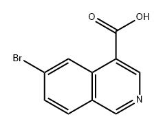 4-Isoquinolinecarboxylic acid, 6-bromo- Structure