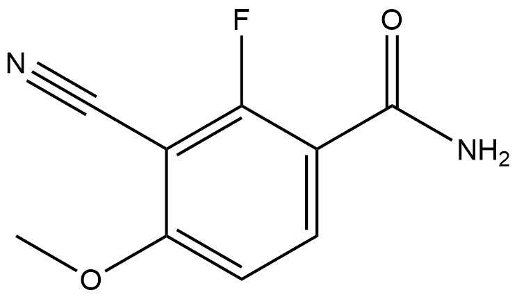 3-Cyano-2-fluoro-4-methoxybenzamide Structure