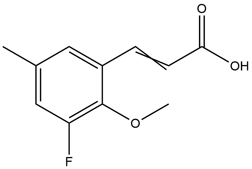 3-(3-Fluoro-2-methoxy-5-methylphenyl)-2-propenoic acid Structure