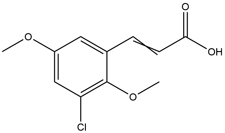 2-Propenoic acid, 3-(3-chloro-2,5-dimethoxyphenyl)- Structure